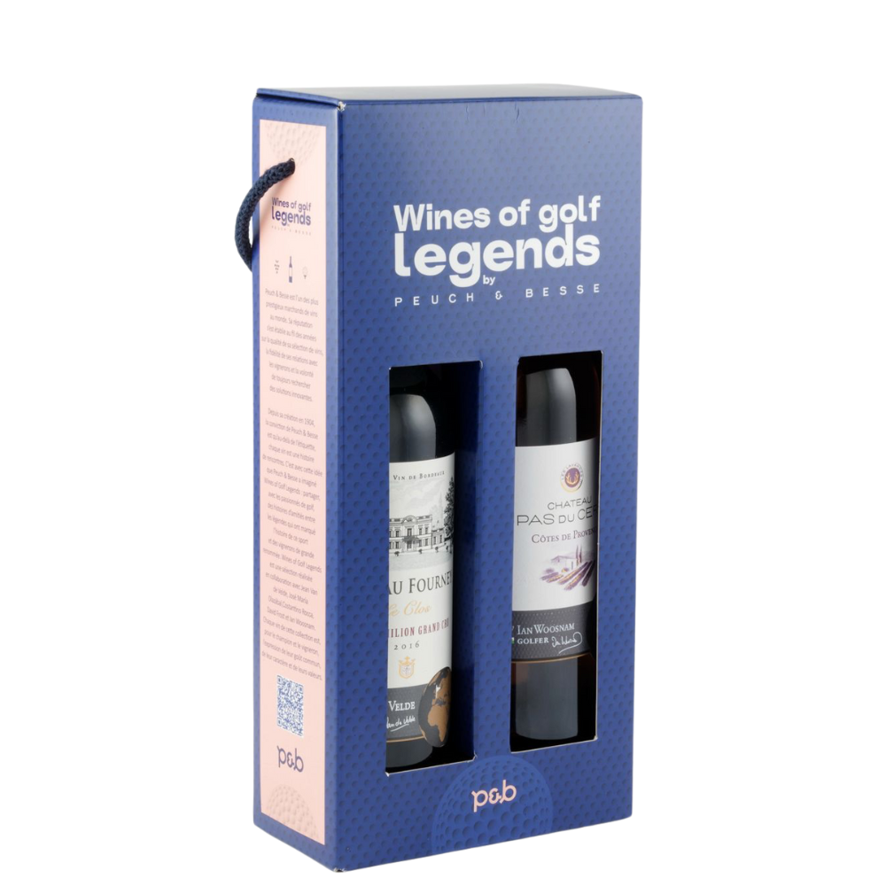 Wines of Golf Legends – Gift set of 2 bottles Château Fourney and Château Pas du Cerf